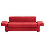 Schlafsofa Randa Echtleder Rot - Breite: 202 cm