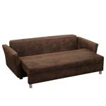 Canapé convertible Rollins Aspect cuir vieilli - Cognac vintage