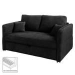 Schlafsofa Billimora Microfaser Schwarz - Breite: 213 cm