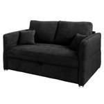 Schlafsofa Billimora Microfaser Schwarz - Breite: 213 cm