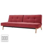 Schlafsofa Splitback Eik Webstoff Stoff Twist: Rust Red