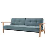 Schlafsofa Splitback Frej I Webstoff Stoff Mixed Dance: Light Blue