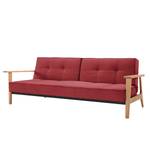 Schlafsofa Splitback Frej I Webstoff Stoff Twist: Rust Red