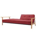 Schlafsofa Splitback Frej I Webstoff Stoff Twist: Rust Red