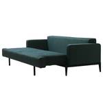 Schlafsofa Steff Webstoff - Stoff Xena: Marineblau / Limette