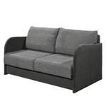 Schlafsofa Weld Strukturstoff / Flachgewebe - Schwarz / Grau