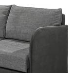 Schlafsofa Weld Strukturstoff / Flachgewebe - Schwarz / Grau