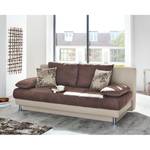 Schlafsofa Westlock Kunstleder / Microfaser - Beige / Braun