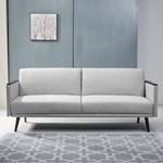 Divano letto Willette Microfibra - Grigio chiaro