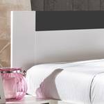 Chambre à coucher (4 éléments) Blanc alpin / Anthracite - 180 x 200cm - Blanc alpin / Anthracite