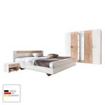 Schlafzimmerset Ilona V (4-teilig) Alpinweiß/Basalt - 160 x 200cm - Edelbuche Dekor / Weiß