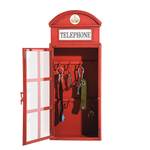 Armoire à clefs London Telephone Rouge - Métal - 24 x 58 x 13 cm