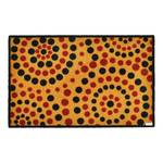 Deurmat Dots Oranje/bruin - 50x70cm