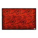 Deurmat Flower Donkerrood - 50x70cm