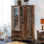 Armoire-vitrine India Manguier massif verni - 2 portes