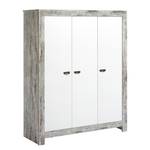 Schrank Nordic Shabby Chic/Weiß - Breite: 154 cm - 3 Türen