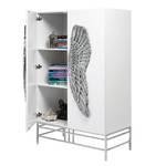 Armoire Showtime Wings Blanc / Acier inoxydable