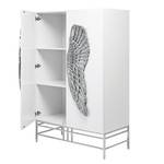 Armoire Showtime Wings Blanc / Acier inoxydable