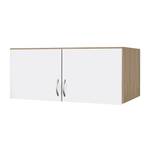 Kast opzetstuk Case alpinewit/Sonoma eikenhouten look - opzetstuk breedte: 91cm - 2-deurs