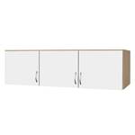 Kast opzetstuk Case alpinewit/Sonoma eikenhouten look - opzetstuk breedte: 136cm - 3-deurs