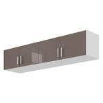 Modulo armadio Celle Bianco alpino/Color grigio lava lucido - Larghezza: 181 cm