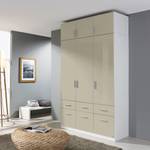 Rangement pour armoire Celle Blanc alpin / Gris sable brillant - Largeur : 136 cm