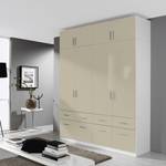 Modulo armadio Celle Bianco alpino/Color grigio sabbia lucido - Larghezza: 181 cm