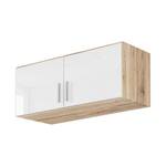 Kast opzetstuk Celle Sonoma eikenhouten look/hoogglans wit - Breedte: 91 cm