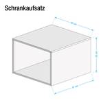 Schrankaufsatz KSW III Hochglanz Sandgrau