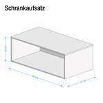 Schrankaufsatz KSW IV Hochglanz Sandgrau