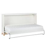 Lit escamotable Lindholm Hêtre / Blanc - 90 x 200cm - Sans matelas