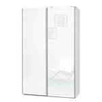 Armoire portes coulissantes Soft Smart 2 Blanc / Blanc brillant - Largeur : 120 cm