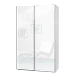 Schwebetürenschrank Soft Smart II Hochglanz Weiß / Weiß - Breite: 120 cm