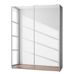 Armoire portes coulissantes Soft Smart 2 Argenté / Imitation chêne - Largeur : 150 cm