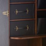 Kofferkast Office Colonial hout/kunstleer - bruin