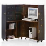 Kofferkast Office Colonial hout/kunstleer - bruin