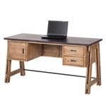 Bureau Beton massief acaciahout/betonnen look - Steenkoolkleurig