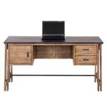 Bureau Beton massief acaciahout/betonnen look - Steenkoolkleurig