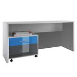 Bureau Colori Blanc / Verre gris / Verre bleu