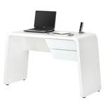 Schreibtisch CSL 430 Weißglas / Matt Weiß