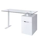 Bureau CU-LIBRE 13 Verre / Acier - Blanc mat