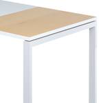 Schreibtisch easyDesk Weiß / Buche - 140 x 80 cm