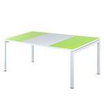 Schreibtisch easyDesk Weiß / Grün - 140 x 80 cm