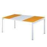 Schreibtisch easyDesk Weiß / Orange - 140 x 80 cm