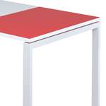 Scrivania easyDesk Bianco / Rosso - 140 x 80 cm