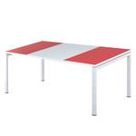 Scrivania easyDesk Bianco / Rosso - 140 x 80 cm