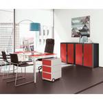 Bureau easyDesk Blanc / Rouge - 140 x 80 cm