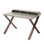 Bureau Kenmare Bois massif partiel - Gris mat / Noix