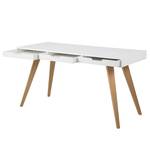 Bureau Lanna deels massief essenhout - wit