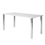 Schreibtisch MiPuro Hochglanz Weiß / Silber